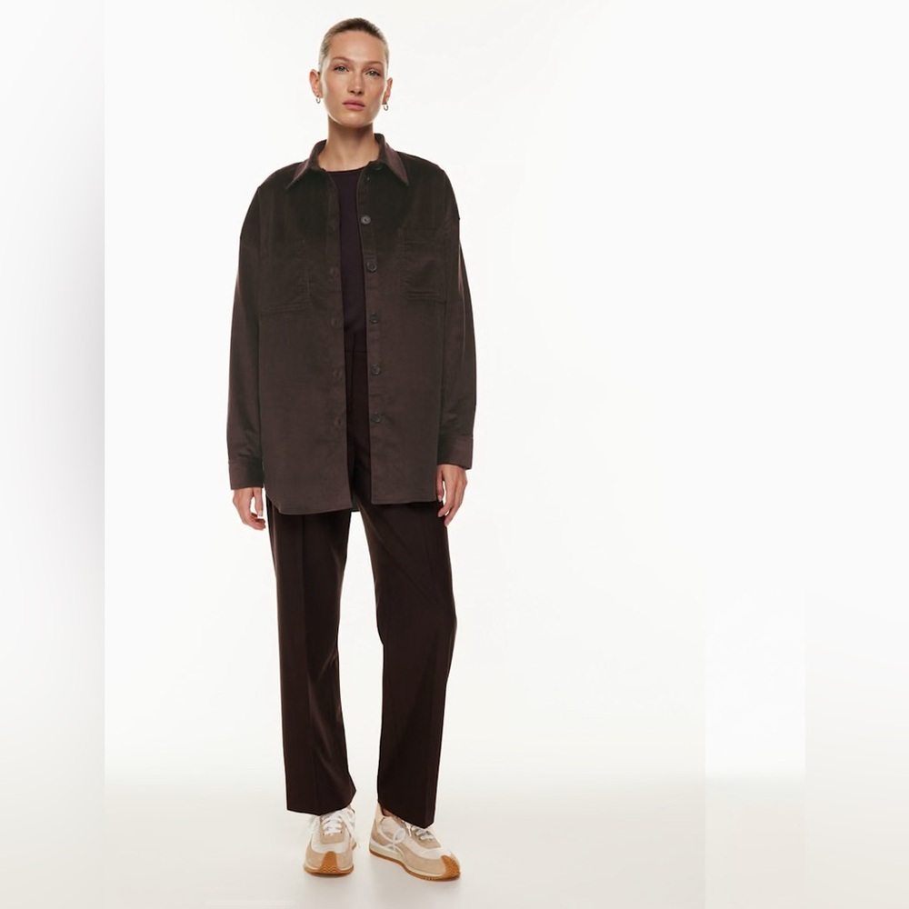 Babaton corduroy button down over shirt.